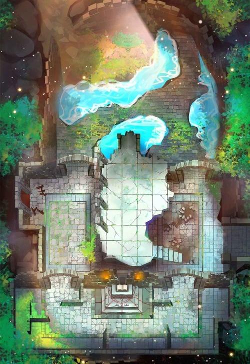 partyoftwo: Dungeon map Set no. 4 - a sealed tomb and a golden artifact!  Some of this is based on l