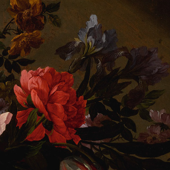 inividia: Still Life of Flowers in a Basket, Jean-Baptiste Monnoyer (French, 1636