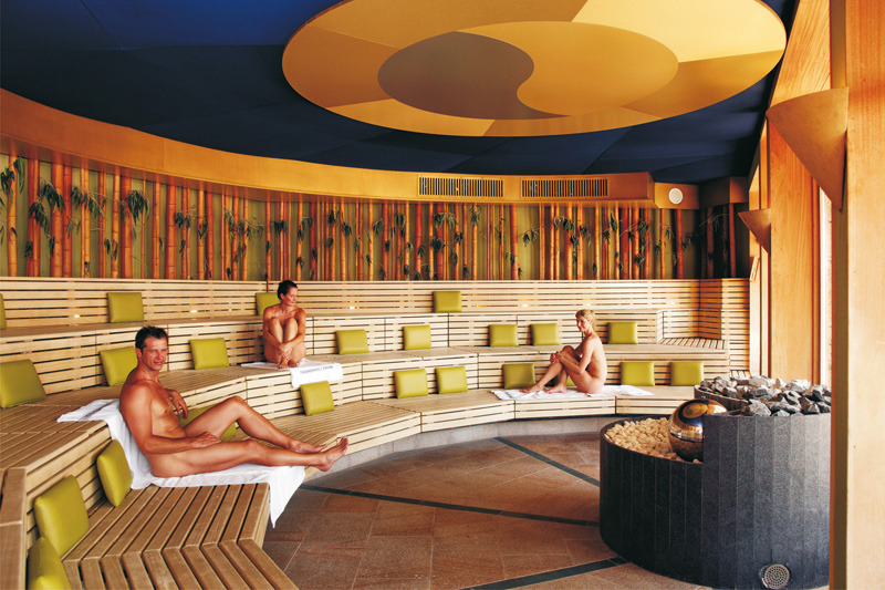   Sauna at Therme Erding in Munich, Germany.   