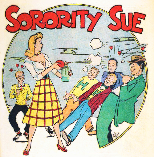 Sorority Sue / by Vince Fago / from the comic book Dotty #35, June 1948.