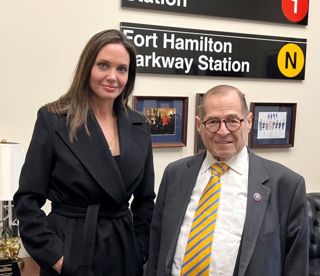 Angelina was on Capitol Hill today to talk about the Justice For All Act.

“It was great to meet with the talented 