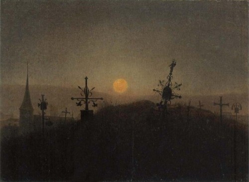 arsarteetlabore:  Carl Gustav Carus, ‘Cemetery in the Moonlight’