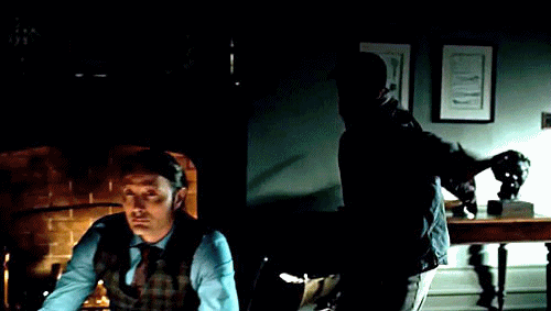 sherlock-hannibal:Hannibal Lecter being tasered sexily in Tome-Wan x