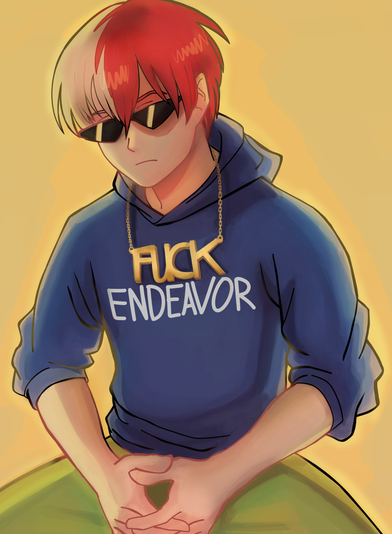 hanghuhns:Really wanted to draw Shouto with sunglasses, so here’s a doodle