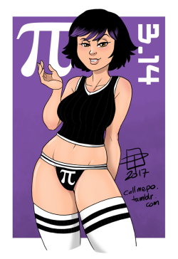 Callmepo:  A Pin-Up To Celebrate My Favorite Mathematical Holiday!  Happy Pi Day!