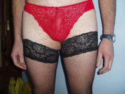 Hombre bi en panties