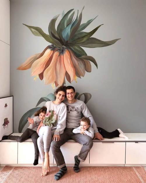 Interpretation of Pierre-Joseph Redouté, 1827by Lilit Sarkisian, 2018AcrylicWall mural