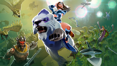 WTF+Hey! Me and my friends made a gamemode for Dota 2. And I did the promo art / loading screen imag