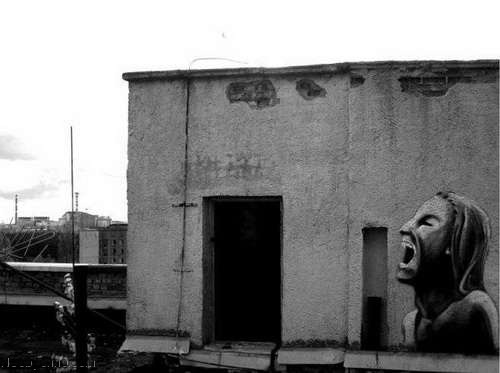 sixpenceee:  Graffiti found in Prypiat, Ukraine, the town abondaned in the aftermath of the Chornobyl’s nuclear disaster MORE PICTURES You may also like: CREEPY SCULPTURES MEANT TO REPRESENT HUMAN RIGHTS ABUSE 