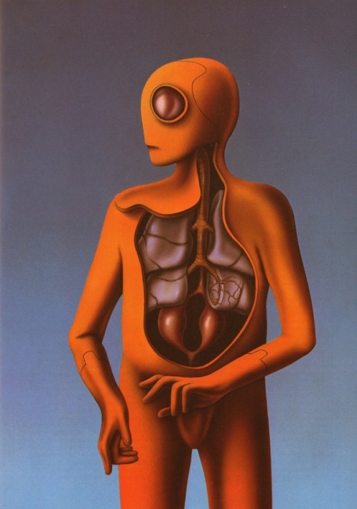 Illustrations of evolutionary possibilities from the book, Future Man (1984): man genetically modifi