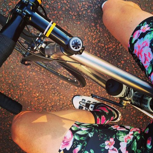 dfitzger: by @laflammerouge: | FlowerPower Bibs. #LaFlammeRouge #LFR #SockDoping #FlowerPower July 0