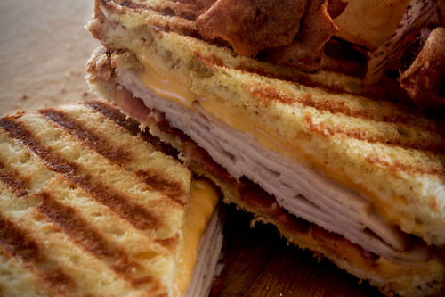 Grilled Sandwich and Chips Close-Up, November 2013