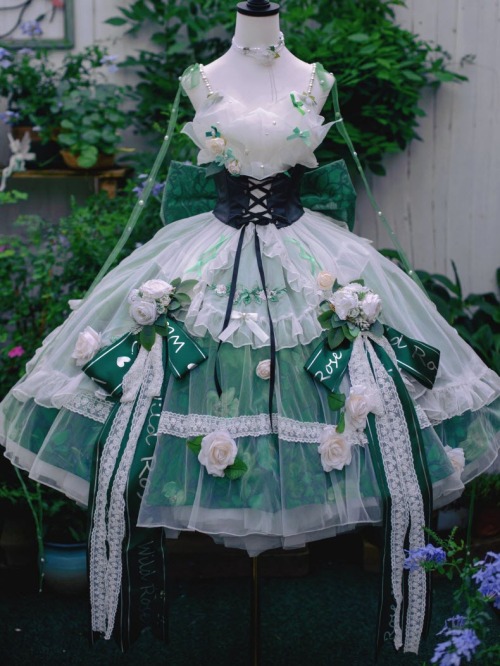 New Release: -The Wild Roses- Lolita Dress Set And Its Matching Shoes