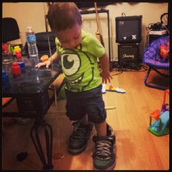 Wearing daddy&rsquo;s shoes &lt;3 #berlinbenjamin
