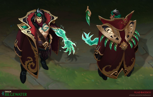 Bilgewater Swain work done for the Swain Champion Update with the team at Riot Games!  Super stoked 