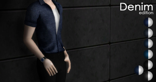 mranalot: Bear Short Sleeve Shirt - Mr.Analot21  Swatches.4 edition with Normal, Denim, Plaid a