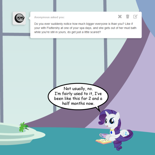 askbitesizedrarity:  R: *sigh*  Aww ;w; Poor lil Rarity…