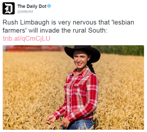 thetrippytrip:reblog if you want lesbian farmers to invade the rural south