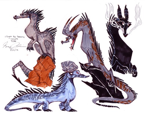 theartofkenyadanino: Massive Dragon Post! You can find all of these in my sketchbook as well. Im jus