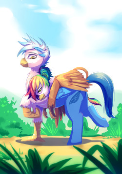 rainbowfeatherreplies:  Art by Bakki In the