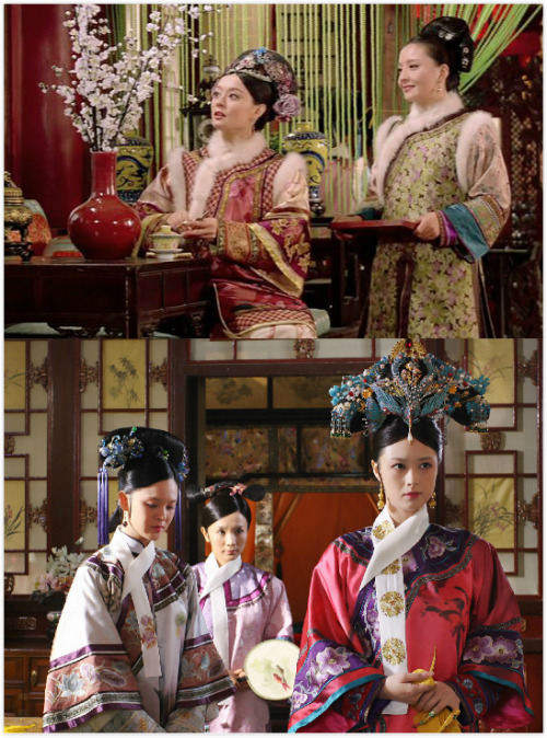 mingsonjia: fuckyeahchinesefashion:Traditional manchu clothes, qizhuang旗装 in Chinese drama 甄嬛传/Zhen 