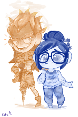 krispygems:doodled another chibi Meihem pic because the new shorts fueled me