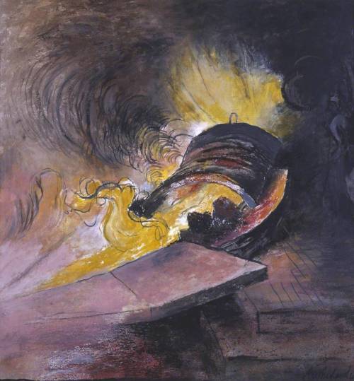 Tapping a Blast Furnace, 1942, Graham Sutherland