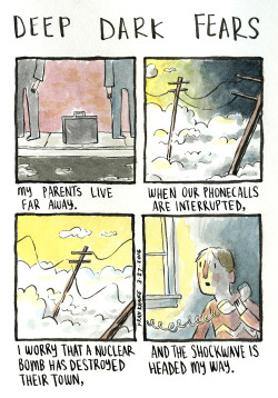 deep-dark-fears:   Hello? A fear submitted by Jacqui to Deep Dark Fears - thanks! The new Deep Dark Fears book is available now, with fifty unpublished comics and fifty favorites! You can find it at  Amazon,  B&amp;N,  IndieBound,  iBooks,  Google Books,
