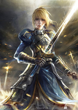 art-of-cg-girls:  Saber by AimedZ