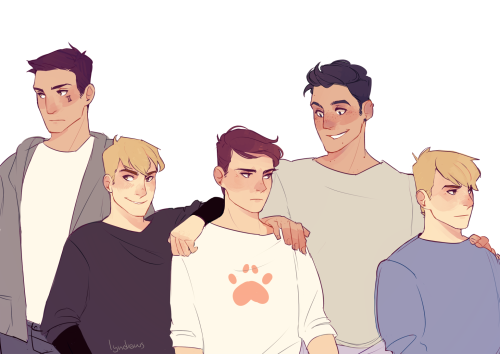 lyndraws:i feel like i owe the Foxes at least one group drawing considering i read all the books in 