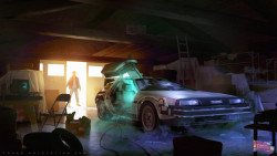 cyberclays:   Back to the Future 4 garage concept  - by  Sylvain Sarrailh  “Last year I was lucky to work on the visual development of Back to the  Future 4. The new episode of the cult saga is now in production and  directed by Dan Harmon. The movie