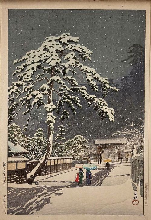 variousnews-blog:  Ikegami Honmonji by Kawase Hasui, 1931 cutt.ly/GGBOTS0