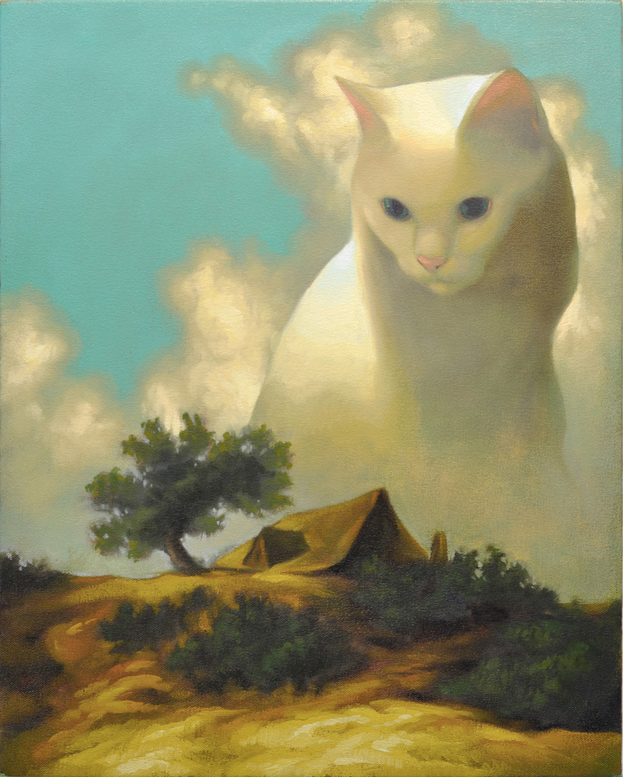 megan-ellen-m:  Up in the Clouds 16 x 20, oil and acrylic on canvas 2014    