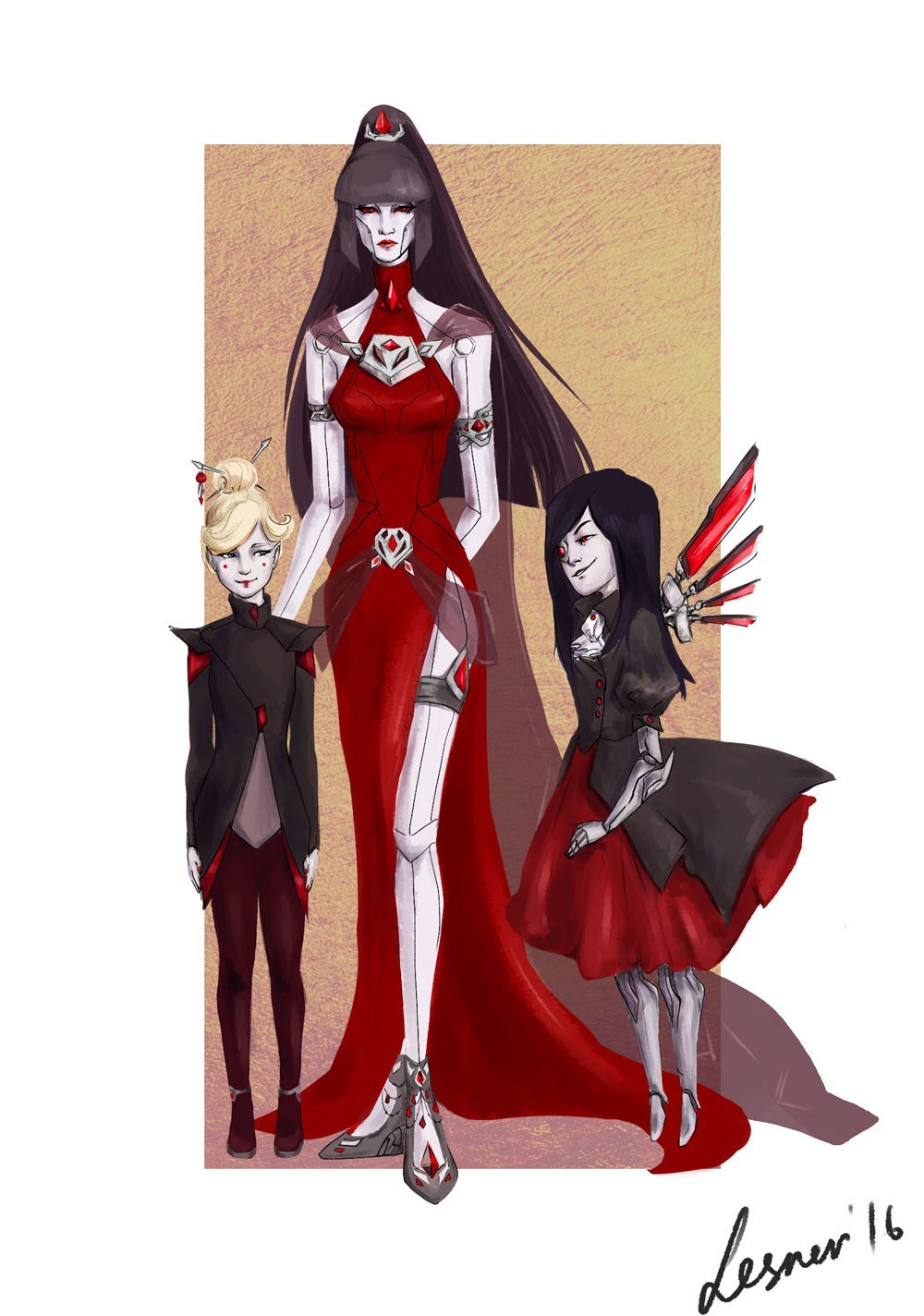 lesnerart:Ambra and her children &lt;3