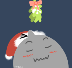 chewytriforce:  teeny al with a mistletoe for the holiday season!!! 