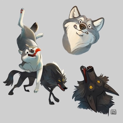 I found some funny wolf pictures on Twitter that I just had to draw ! It seems that I&rsquo;m cu