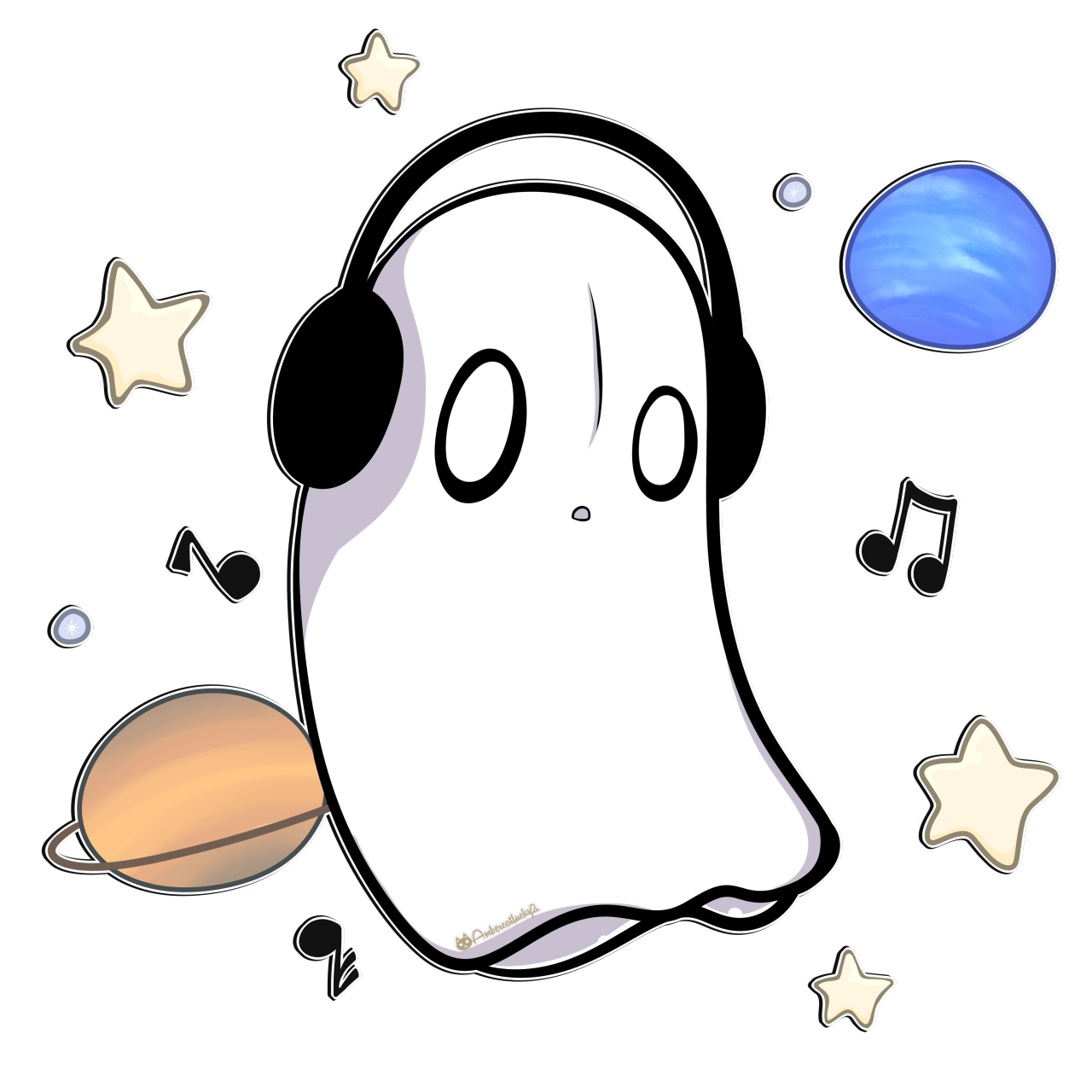 ambercatlucky2:  DJ Space Ghost Napstablook  U vU silly self-depreciating ghost!Probably