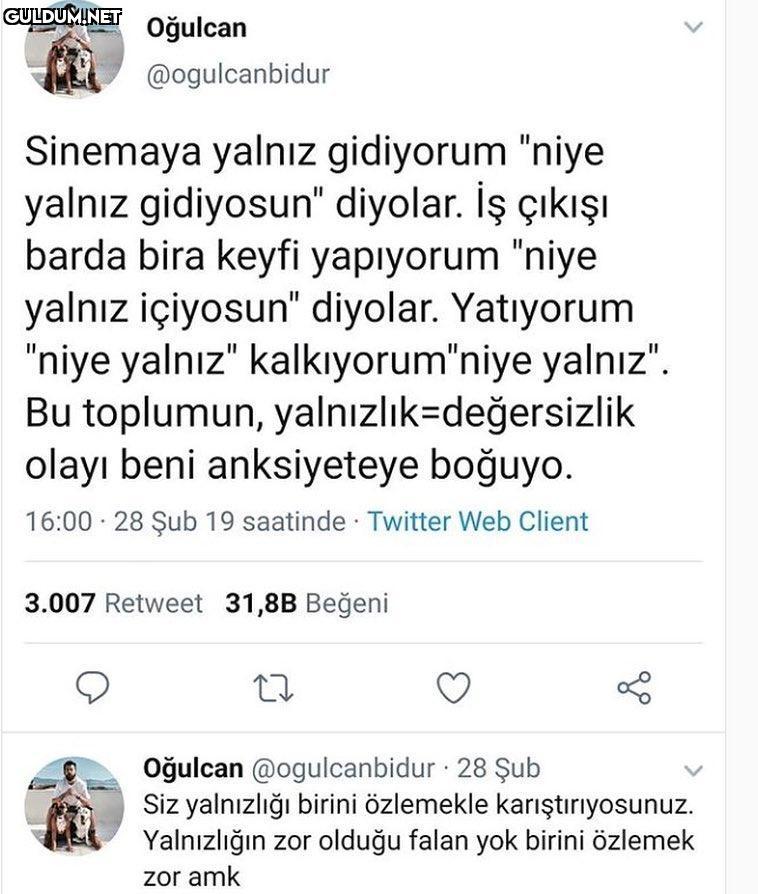 Sinemaya yalnız gidiyorum...