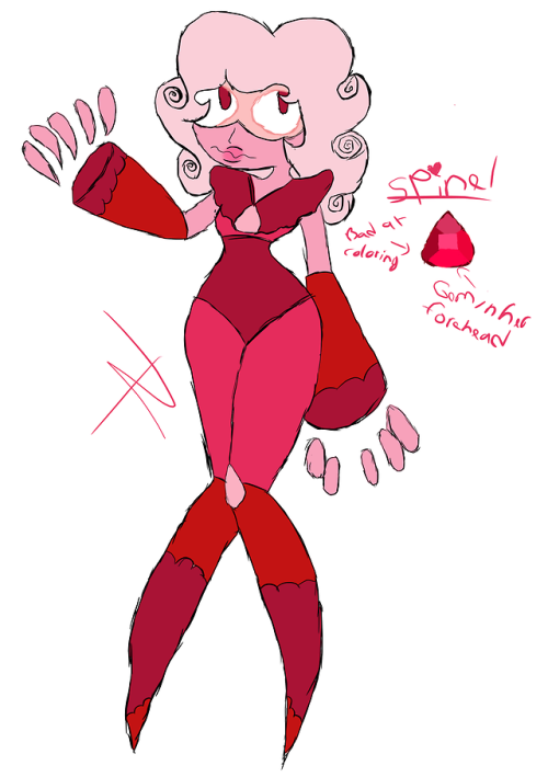 toontown-cafe:toontown-cafe:FINALLY! i have draw my Steven universe Oc,Spinel. She works with Pink d