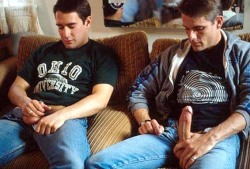 strokebuddy:  “trust me bro.  even when you’re married you need to make time to get together with your bros to watch the game and rub out a few.“  &ldquo;make that, especially when you’re married.”