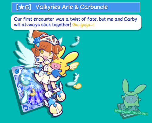 ☆6 Valkyries Arle &amp; Carbuncle A budding mage and a mysterious yellow creature. Now clad in new 