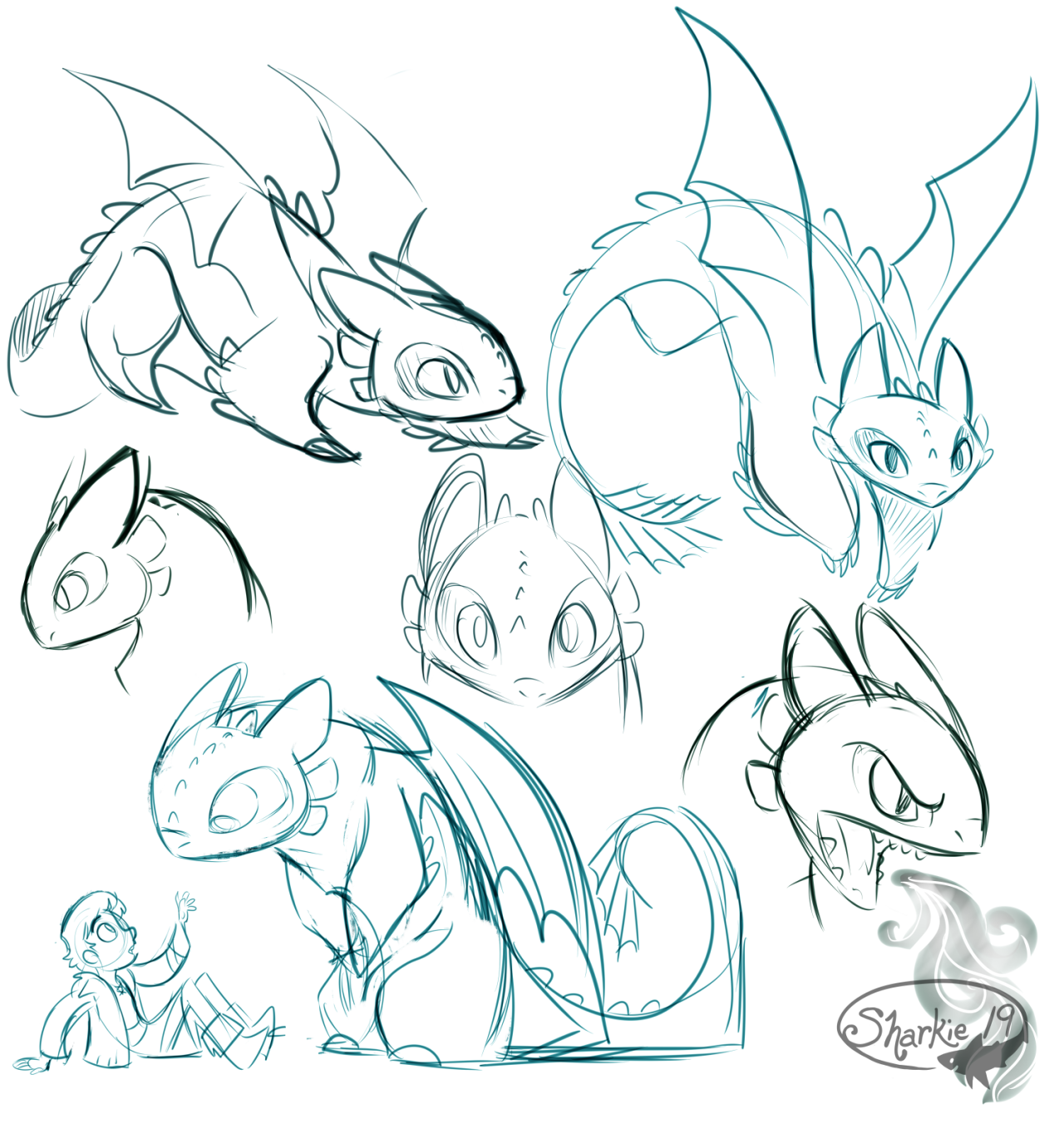 sharkie-19:  I tried combining How to Train Your Dragon with the Secret of Kells