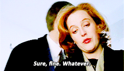 knopesleslies:This is Special Agent Dana Scully of the FBI. If you so much as touch her, you may be 