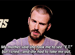 ultronned:chris evans alphabet | c | crying“I weep at everything. I emote. I love things so much—I j