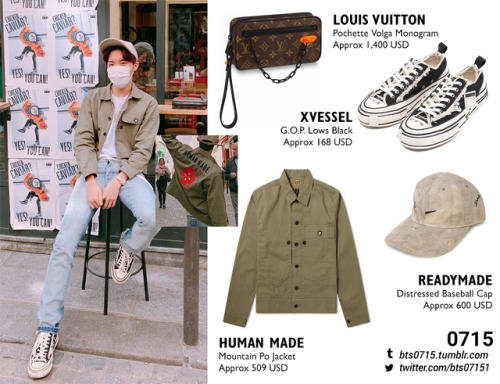 Bangtan Style⁷ (slow) on X: Twitter Post 210424 Hobi wears LOUIS VUITTON  Monogram Boyhood Puffer Leather Gillet ($7350). #JHOPE @BTS_twt   / X