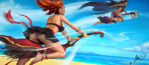  Flight of witches.Mironishin Storyhttps://www.artstation.com/artwork/zOQ95L 