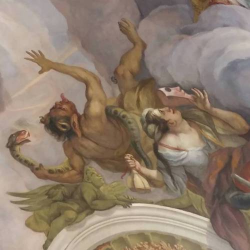 ifeellikedaphne:The devil is loose #travels #wien #vienna #art #karlskirche