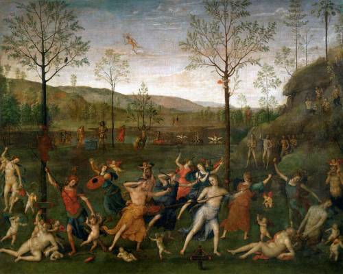 pietro-perugino:Combat of Love and Chastity, 1505, Pietro PeruginoMedium: tempera