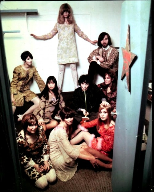 electripipedream:Donovan in a dressing room at The Trip, a club on the Sunset Strip in L.ATrina Robb