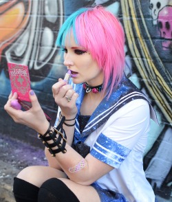 iamkittyraah:  perisuicide:  Am I a sugarpillcosmetics and limecrime advertisement without meaning to be?  Reblog me? I’m cute right..?  you are &lt;333